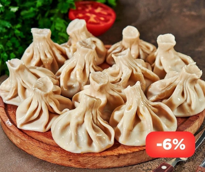 СЕТ Хинкали отварные с говядиной и свининой 15шт.